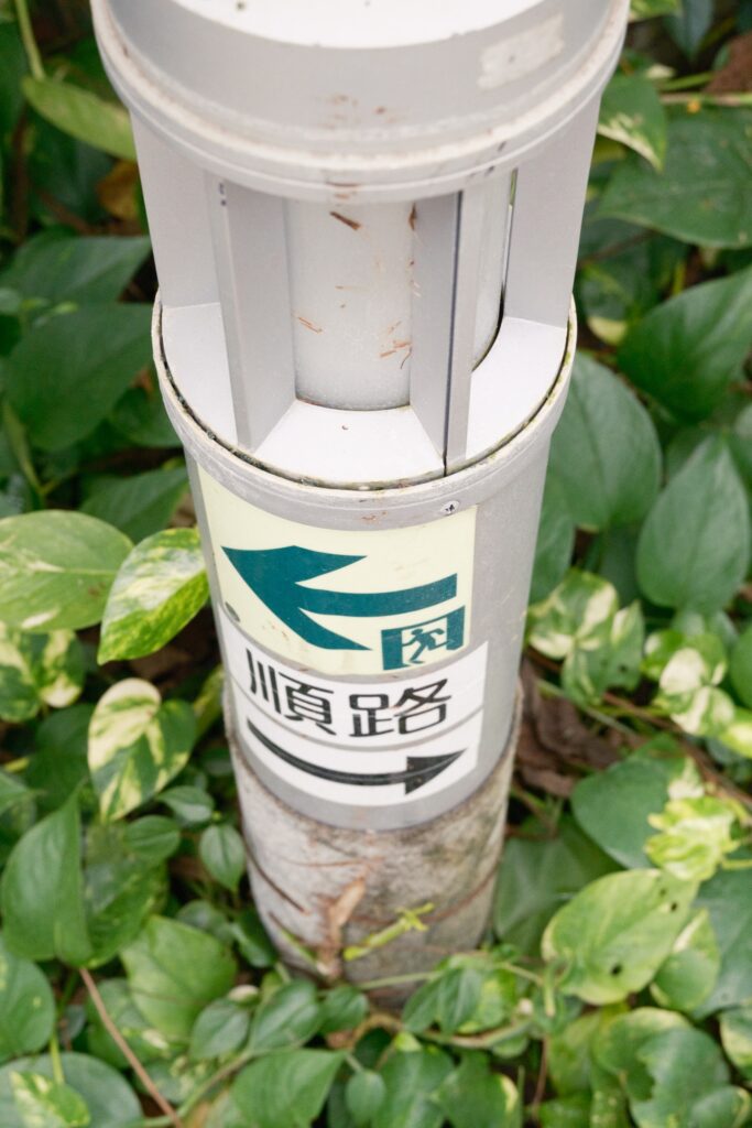 カメラはFujifilm X-M5、レンズはXF16-50mmF2.8-4.8 R LM WRで撮影した写真。なぜか撮ってしまう案内ポール。