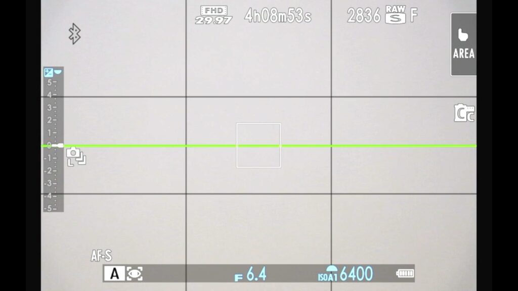 Fujifilm X-M5の水準器の設定方法