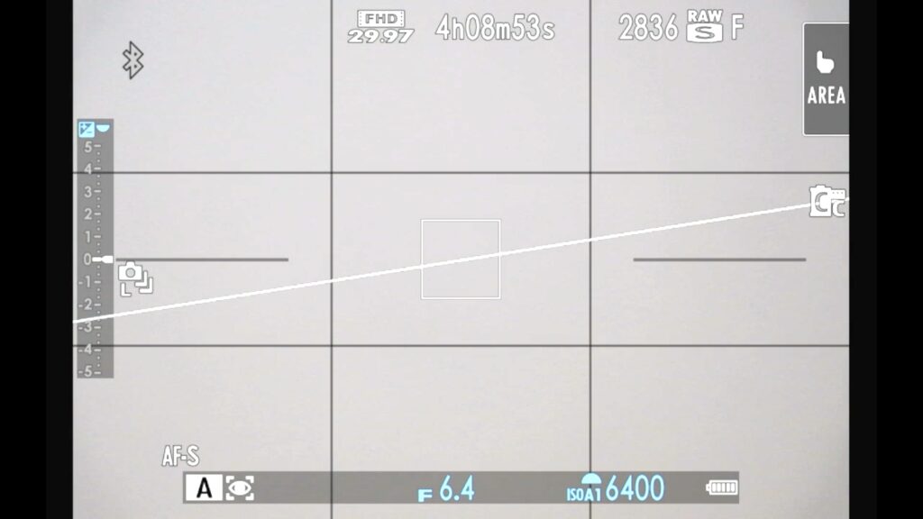 Fujifilm X-M5の水準器の設定方法