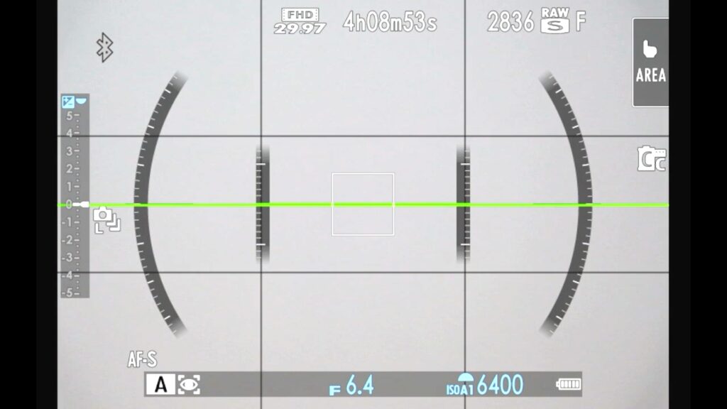 Fujifilm X-M5の水準器の設定方法