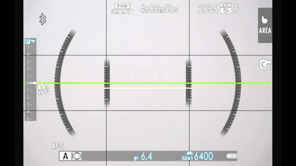 Fujifilm X-M5の水準器の設定方法