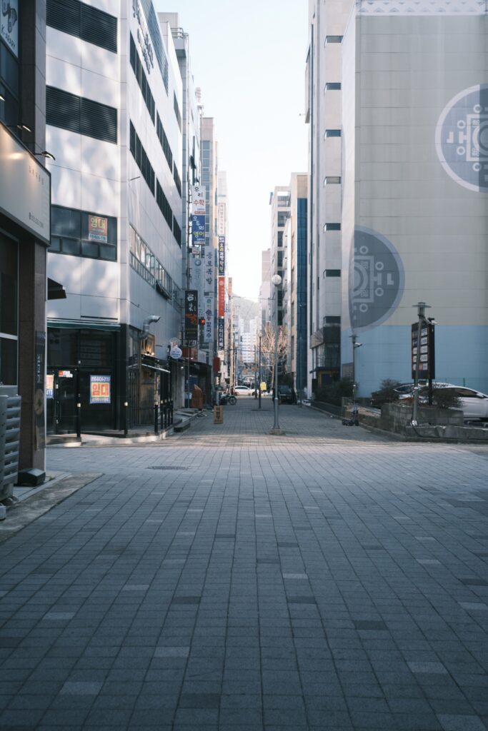 韓国の飲み屋街の通り