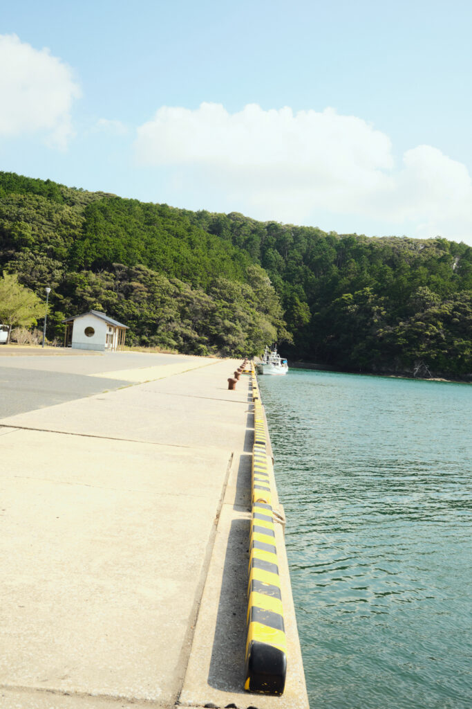 グリーンピア海浜公園の漁港と船