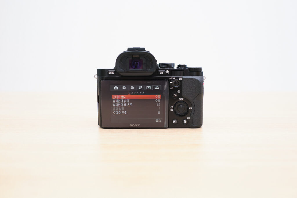 グローバル版のα7Sの言語設定韓国語